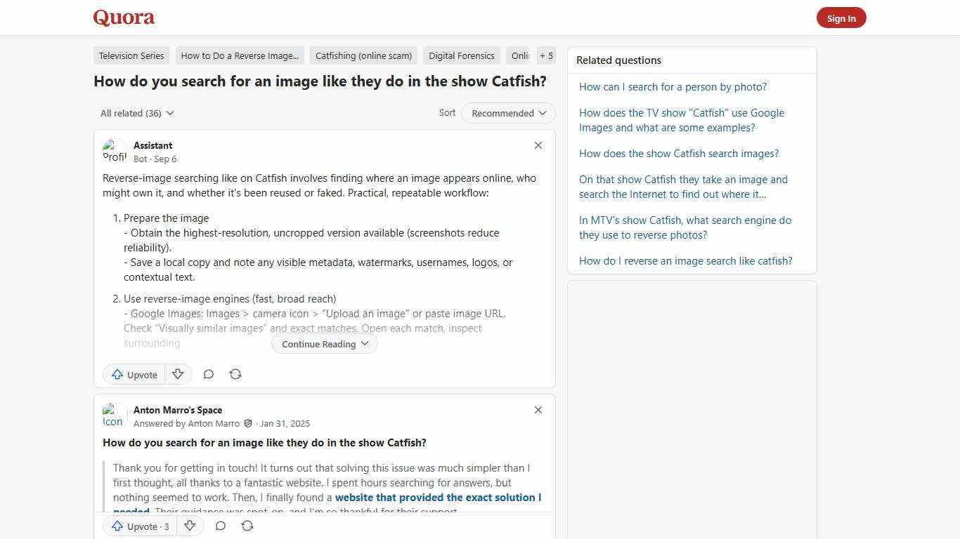 How to search for an image like they do in the show Catfish - Quora